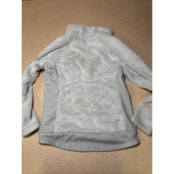 Womens Vintage North Face Grey Deep Pile Outdoor Fleece Jacket Medium E1 - Picture 5 of 7